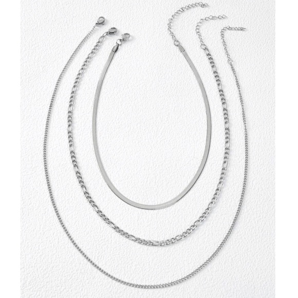 Silverr Layered Stainless Steel Necklace - Picture 2 of 6